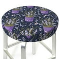 thumbnail image 3 of Lsque Lavender Flowers Round Bar chair cushion covers Velvet Fabric Premium Comfort Protects from Scratches and Stains for 14-17 Inch Chair- 13 inch, 3 of 7