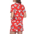 thumbnail image 3 of White Mark Women's Short Sleeve Floral Pajama Set, 3 of 5