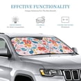 thumbnail image 3 of Kdxio Floral Ditsy Print Windshield Sun Shade, Foldable Sun Blocker for Car,Truck,SUV Automotive Interior Sun Protection,Reflective Shade for Front Windshield(Small), 3 of 7