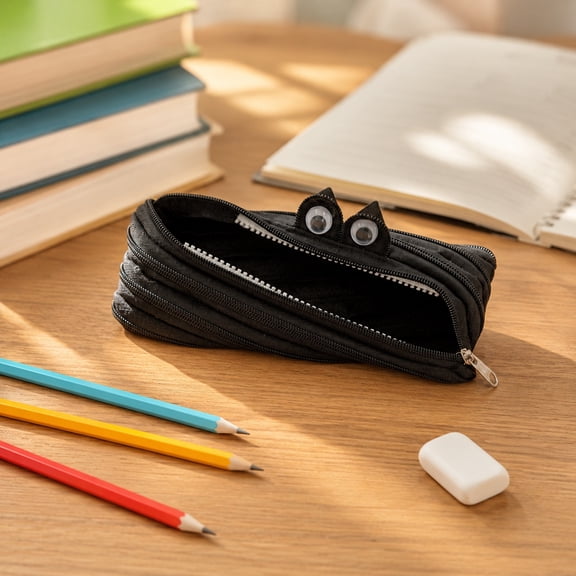 Orangide Cute Monster Pencil Case with One Zipper for Kids School Supplies Large Capacity Pen Bag Stationery Organizer