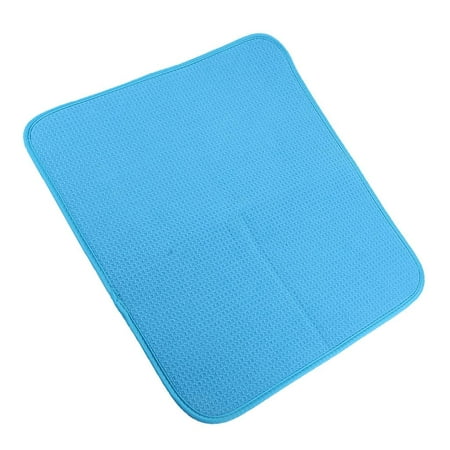 

Microfiber Table Mats Non Placemats Bowl Pad Coasters for Dinner Table Also As Dish Drying Mat 40.5x45.5cm Blue