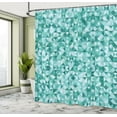 thumbnail image 4 of Ambesonne Geometric Shower Curtain, Triangle Mosaic Shape, 69"Wx84"L, Teal Green, 4 of 4