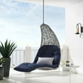 thumbnail image 2 of Swing Lounge Chair, Light Grey Gray Blue Navy, Modern Contemporary Urban Design, Outdoor Patio Balcony Cafe Bistro Garden Furniture Hotel Hospitality, 2 of 6