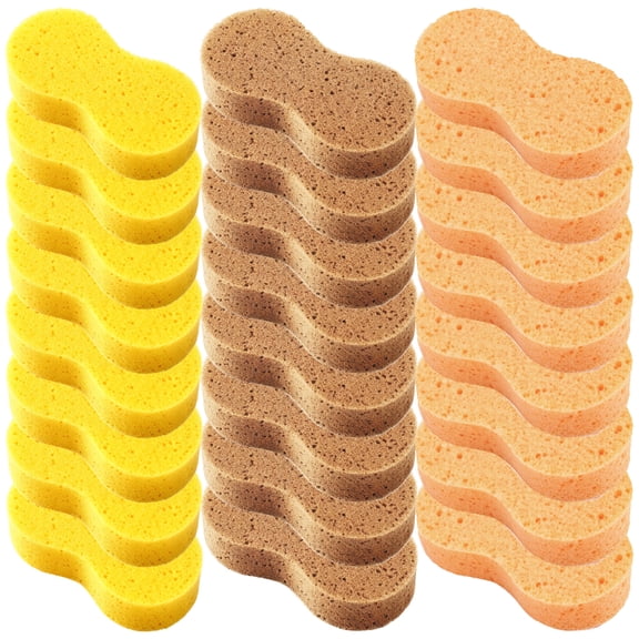 24 Pcs Car Wash Sponges, Scratch-Free Detailing, Non-Scratch Dust Removal, Honeycomb Design, Large 8-Shape, Expandable for Cars, Trucks, Motorcycles