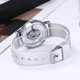 thumbnail image 4 of Reloj de cuarzo analógico con esfera no mecánica transparente con engranaje hueco, correa de malla de acero inoxidable, reloj de pulsera informal clásico para hombres y mujeres, 4 of 5