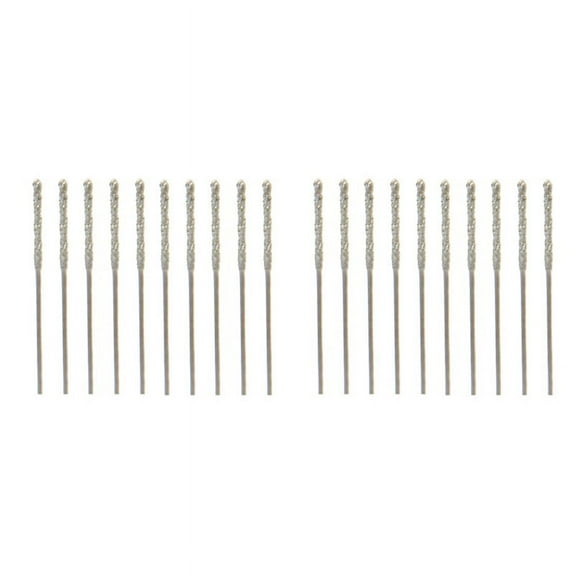 40Pcs 0.8mm Diamond Coated Tipped Tip Twist Drill Bit for Glass Jewelry Stone Tile