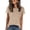 Almond, variant on Women Short Sleeve Tops Summer Basic Tee Wrinkle-Free Trendy Cute T Shirts 2026 Spring Business Casual Outfits Black X-Large