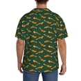 thumbnail image 3 of Honeii Cartoon Fox 1 for Men's Short-Sleeved Button-Up Collared Shirt Featuring A Pocket, Perfect for Beach Vacations, And Travel Adventures.-Large, 3 of 5