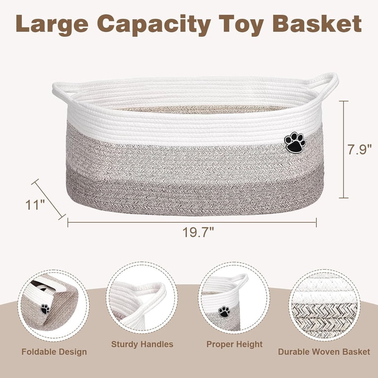 Optish Large Woven Cotton Rope Storage Basket photo 4