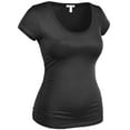 thumbnail image 2 of Essential Basic Women's Plus Classic Short Sleeve Scoop Neck 6 Pack Tshirts, 3Black,3White, 3XL, 2 of 5