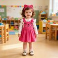 thumbnail image 3 of CAUYDY Infant Girl Clothes Cute Baby Ruffle Long Sleeved Bodsuit 3Pcs Layette Set 0 3 6 9 12 18 Months Newborn Girl Outfits Fall Winter Hot Pink Sizes 9-12 Months, 3 of 8