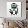 thumbnail image 2 of Designart "Minimalist Serenity Blue Dream Catcher IV" Landscapes Metal Art Living Room, 2 of 5