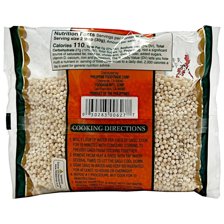 Tropics Tapioca Pearl or Sago 8 Oz. Small Pcs - Walmart.com