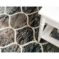 thumbnail image 5 of Unique Loom Trellis Frieze Collection Lattice Moroccan Geometric Modern Round Rug, 6 Feet, Multi/Blue, 5 of 5