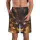 thumbnail image 1 of Balery Cool Black Gold Dragon Traje de Baño Estilo Hawaiano para Hombre, Shorts de Secado Rápido con Bolsillos-Small, 1 of 6