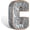 C, variant on 7" Galvanized Metal Letters for Wall Decor - 3D Letter V for Hanging & Free Standing - Decorative Rustic Alphabet Letters for the Living Room, Bedroom, Kitchen