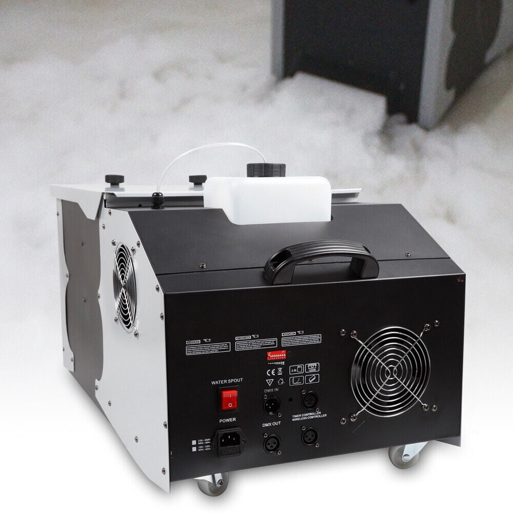 Fichiouy Stage Smoke Machine Wireless Remote Control and DMX512 Control Automatic Fog Machine for Parties, Weddings Stage