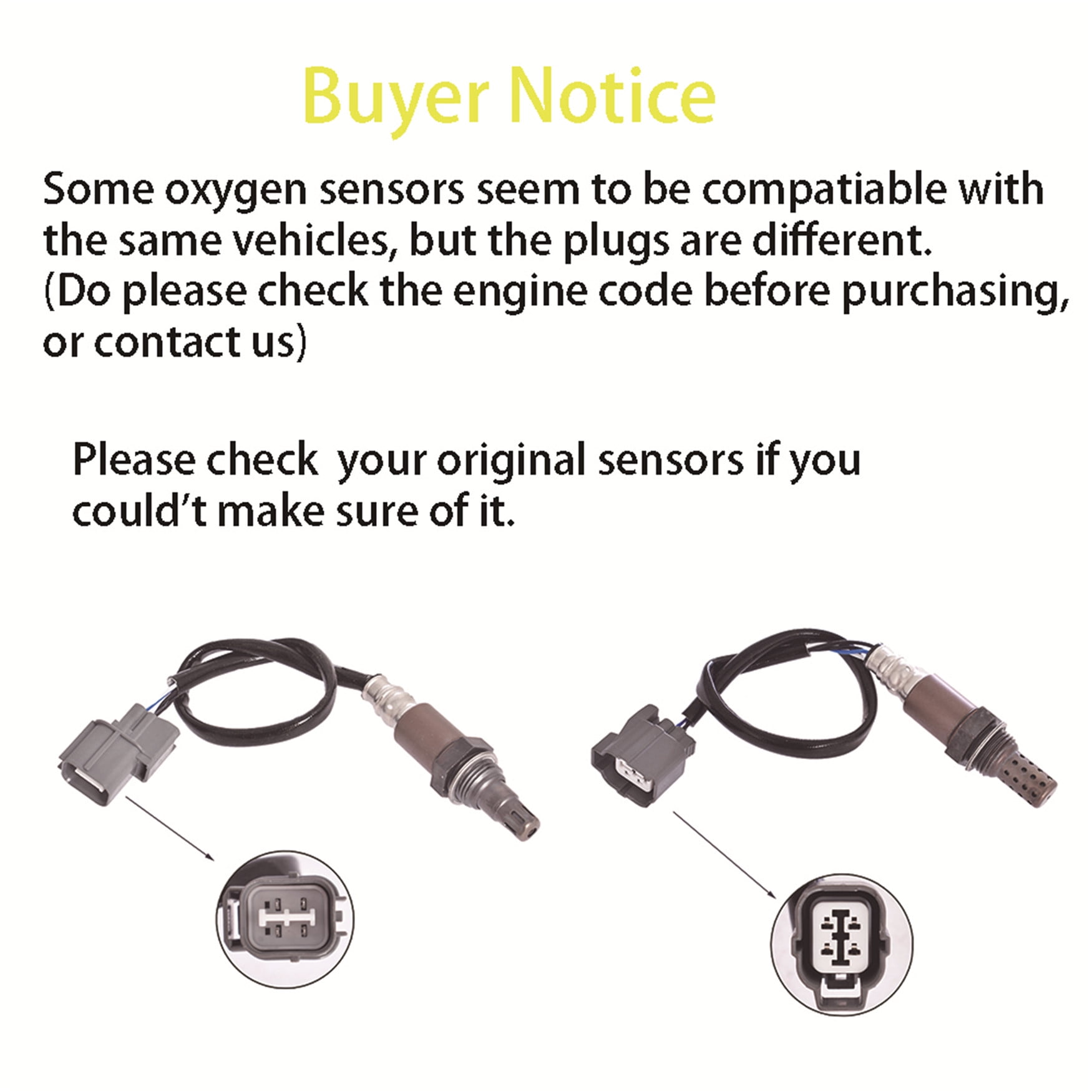 2Pcs Air Fuel Ratio Oxygen O2 Sensor Upstream Downstream Replacement for 2002-2011 Honda Element 2.4L