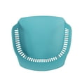 thumbnail image 6 of Noble House Dahlia Plastic Patio Dining Arm Chair in Teal (Set of 2), 6 of 10
