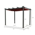 thumbnail image 4 of Kozyard 10' x 12' x7' Morgan Outdoor Extra-Large Frame Burgundy Aluminum Pergolas, Waterproof, 4 of 6