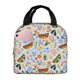 thumbnail image 1 of Fotbe Insects and Flowers Bolsa Térmica con Estampado y Forro de Aluminio Grueso Bolsa de Almuerzo con Bolsillo Frontal para Hombres y Mujeres, Ideal para Trabajo, Escuela, 1 of 8