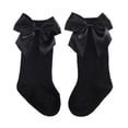 thumbnail image 2 of Baby Girls Knee High Socks Bow Long Stockings Infants Toddlers Ruffled Socks School Uniform Leggings, 2 of 3
