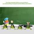 thumbnail image 3 of De Adornos De Rana De Hierro Forjado, Bonitos Adornos De Dibujos Animados, Adornos Artesanales De Metal Para Decoración De Sala De Estar, Decoración De Jardín 4 Uds. Methold HA017183-00, 3 of 7