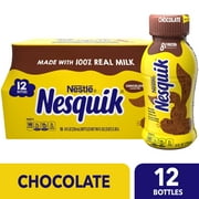 Nestle Nesquik Chocolate Milk, Lowfat, Ready to Drink, 8 fl oz Each, 12 Bottles