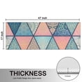 thumbnail image 5 of Kitchen Rugs Sets Of 2,Pink and Blue Triangular Floral Boho Pattern Anti Fatigue Kitchen Mat Rugs Non Slip Washable,Decorative Kitchen Floor Mats for Kitchen,Sink,Laundry,17"X47", 5 of 5