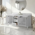 thumbnail image 5 of Vanity Art 60" Bathroom Vanity with Sink, Freestanding Storage Cabinet with Engineered Marble Top, Flip Down Tray, Drawer, and Shelve, 5 of 8