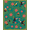 Teal, Pattern 2, variant on ODIKA 4x6 Machine Washable Non-Slip Area Rug, Woodland Creatures Adventure with Playful Forest Friends Design High Traffic Rug, Orange, 683686