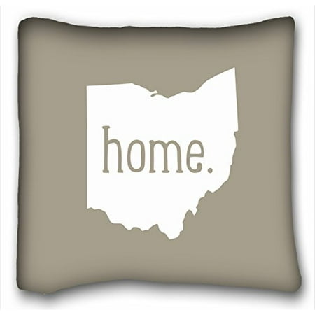 - WinHome Ohio Home State Square Throw Pillow Case Cases Cover Cushion Covers Sofa Size 18x18 Inches Two Side