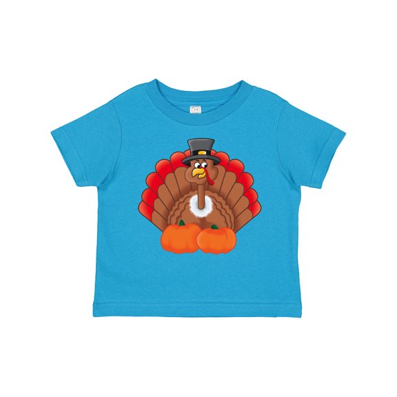 Inktastic Thanksgiving Turkey with Pumpkin Boys or Girls Toddler T-Shirt