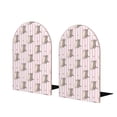 thumbnail image 2 of Picia Heart Cat Pattern Wood Bookends for Shelves,Non-slip Bookends, Heavy Duty Wooden Bookend Support,1 Pair, 2 of 8