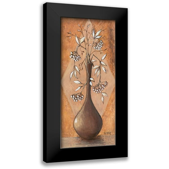 Dahlke, Izabella 8x14 Black Modern Framed Museum Art Print Titled - Flowers in the Vase II