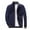 Blue, variant on Vedolay Men Jackets for Winter 2023 Fall Button Down Ribbed Cropped Cardigan Blazer Jacket Clothes Black,3XL