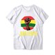 thumbnail image 3 of Tops de Manga Corta para las Mujeres de Ajuste Suelto, Día de la Independencia Negro Impreso, Cuello Redondo Suelto Superior, 3 of 4