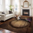 thumbnail image 3 of Area Rug 72×108in, Farm Wine Glass Grapes Fruit Vintage Wooden Barrel Floor Carpet Living Room Rug, Retro Brown Plank Non-Slip Welcome Mat Indoor Rugs for Bedroom Dining Room, 3 of 9