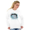 thumbnail image 3 of Betty Boop Paint Splatter Artistic Women Crewneck Sweatshirt Brisco Brands M, 3 of 6