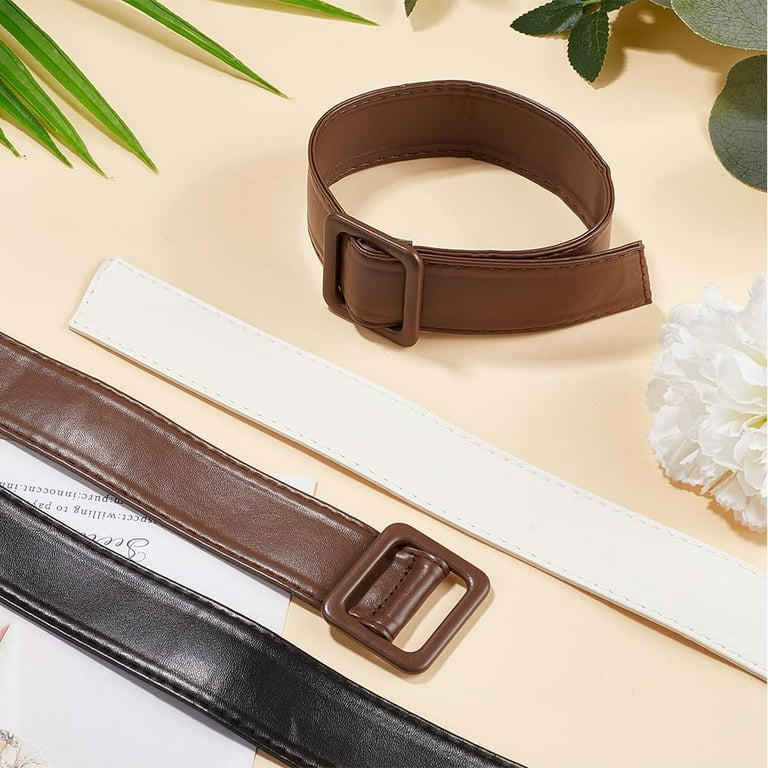 2PCS Trench Coat Belt Replacement Overcoat Sleeve Band Wide Soft PU Leather Tie Belts Adjustable Buckle Clasp Wind Mixed Color DIY Walmart