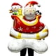 thumbnail image 4 of Gran árbol de Navidad de pie, muñeco de nieve, Papá Noel, feliz fiesta navideña, escena de fondo, decoración, suministros, regalos para niños, 4 of 5