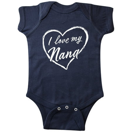 

Inktastic I Love My Nana in White Chalk Heart Gift Baby Boy or Baby Girl Bodysuit