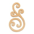 thumbnail image 2 of 16 Lot Unfinished Wood Cutout Flourishes Shaped Wood Pieces for Wooden Craft DIY, 2 of 8