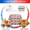 thumbnail image 4 of Pink Christmas Red Truck and Snowman Pattern Womens Lunch Box for Work,Insulated Large Lunch Bag for Tween and Teen,Loncheras Para Mujer,Leakproof Adult Lunch Bag for Work,Beach,Travel,Picnic,Camping, 4 of 7