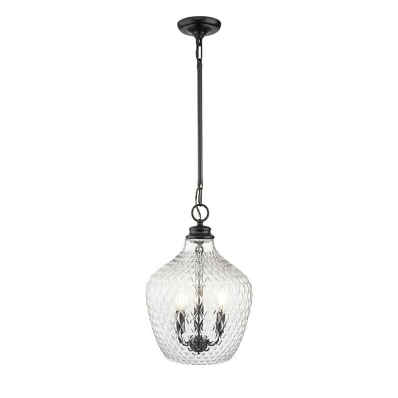 Golden Lighting Adeline 3-light Pendant in Matte Black