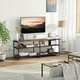 thumbnail image 5 of Slevoo TV Stand up to 70" Table Entertainment Center 3 Shelves for Living Room, Brown, 5 of 8
