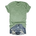 thumbnail image 6 of Oversized Tshirts for Women Cap Short Sleeve Summer Casual Crew Neck Solid Color Casual Loose Fit Mint Green Tank Tops Sizes 3XL, 6 of 7