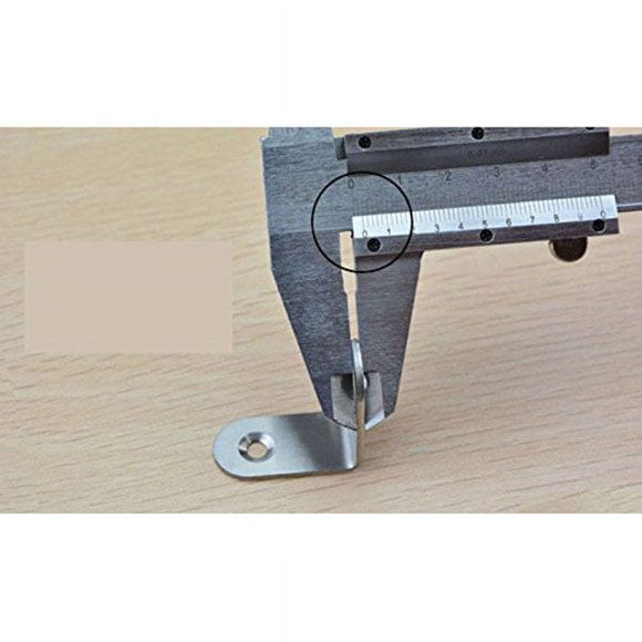 COSMOBETTY 10Ud Soporte De Ángulo En L De Acero Inoxidable Para Muebles Color Plateado Con 2 Orificios