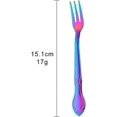 thumbnail image 2 of 12-Piece Oyster Fork Set, Stainless Steel Cake Forks Service for 12 Silverware Flatware Utensils-5.9 Inches, Rainbow Color, 2 of 6