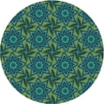 thumbnail image 1 of Ahgly Company Machine Washable Indoor Round Transitional Medium Sea Green Area Rugs, 7' Round, 1 of 7
